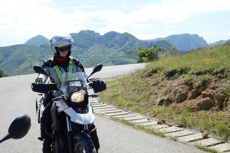 motorcycle riding in Sunset Mountains, Transylvania - Romania